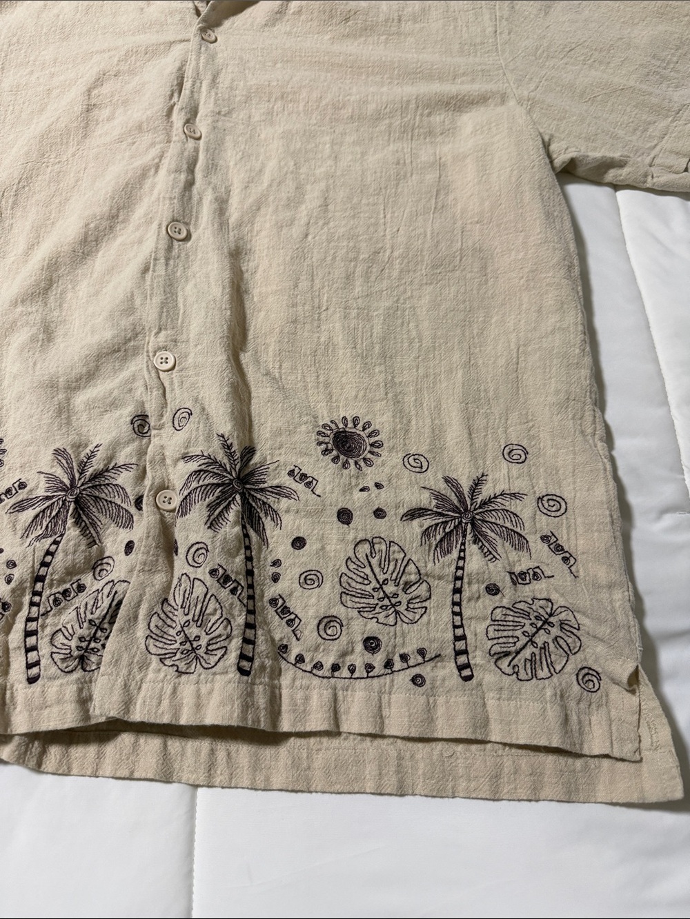 Sovereign Code Sandstone Button-Front Linen Shirt - Picture 5 of 7